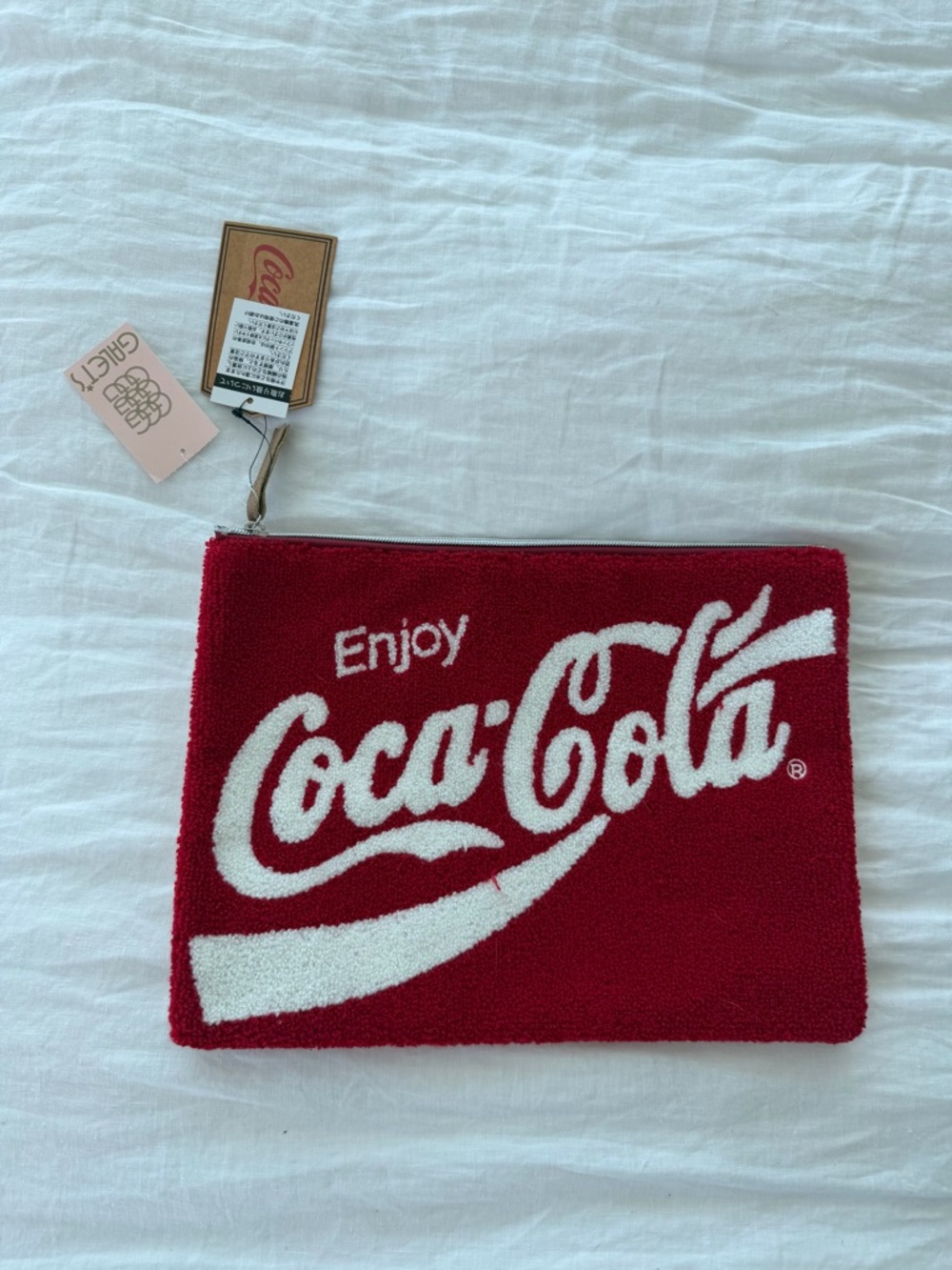 Coca-Cola Red Logo Zip Pouch purchased in Japan